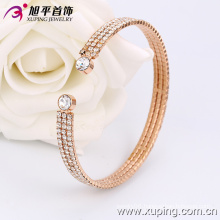 Rose Color Delicate Bangle with Synthetic CZ
